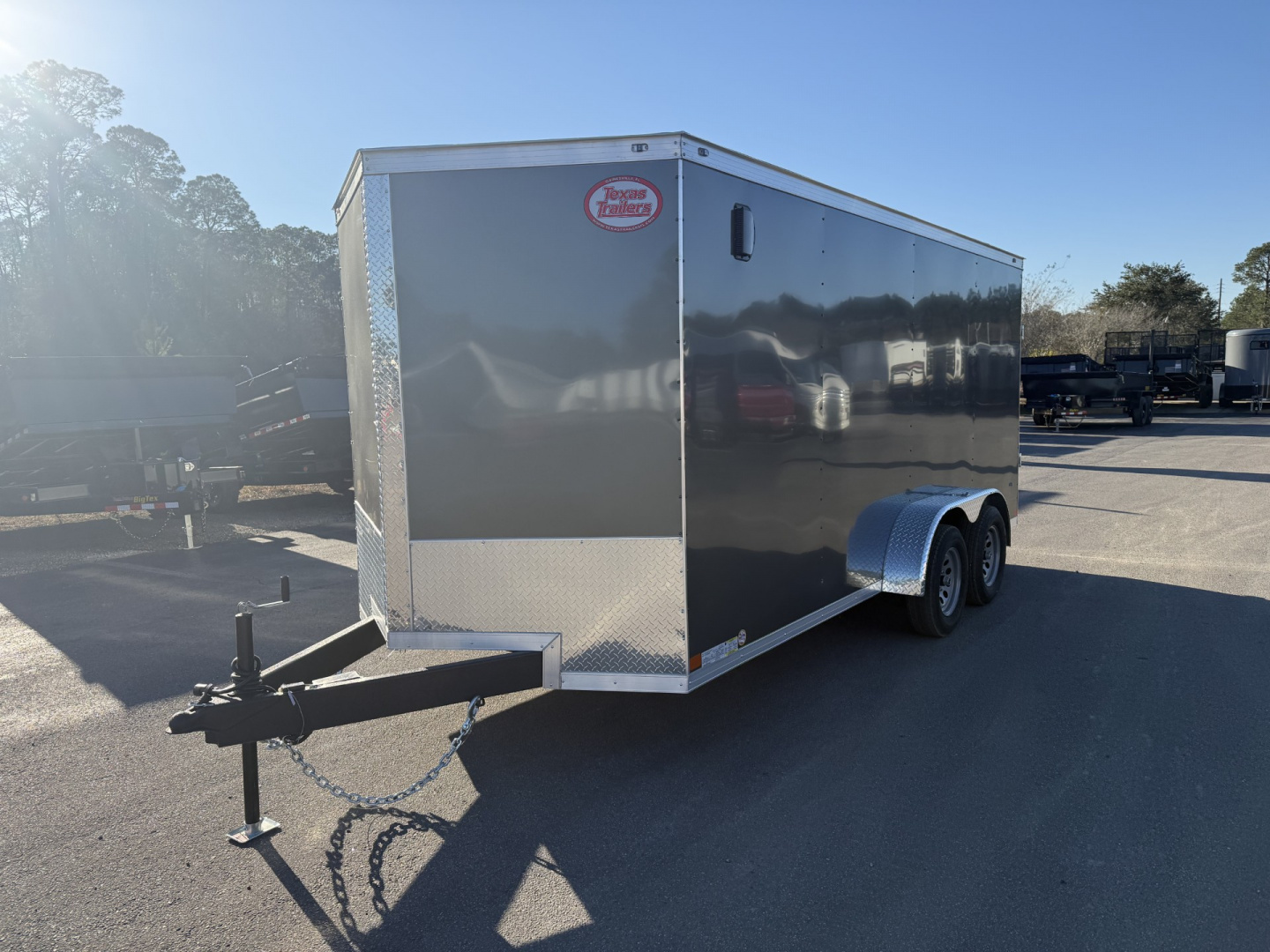 New TX7X16TA2 TEXAS TRAILERS 7' X 16' CARGO / ENCLOSED TRAILER W/REAR RAMP DOOR & SIDE DOOR