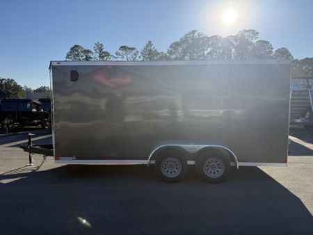 New TX7X16TA2 TEXAS TRAILERS 7' X 16' CARGO / ENCLOSED TRAILER W/REAR RAMP DOOR & SIDE DOOR