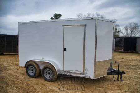 New 2026 Brand New 6x12 Tandem Axle, V-Nosed Enclosed Trailer W/ Ramp!