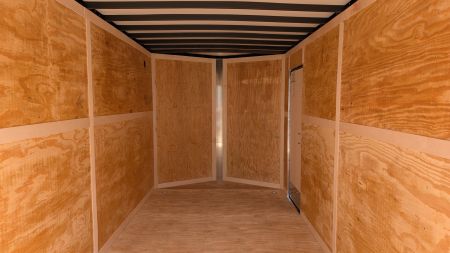 New 2026 Homesteader 7x16 Intrepid "OHV" V-Nose Cargo Trailer w/ Ramp Door (84" INSIDE)