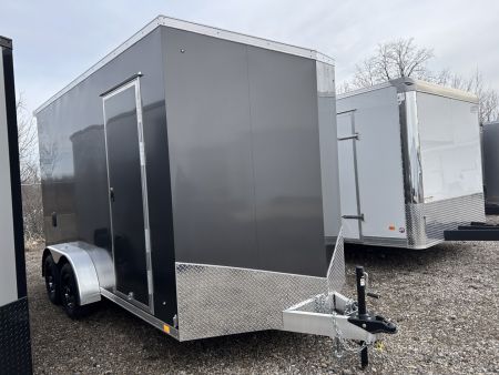 New 2026 ATC STO 7 X 14 FT ALUMINUM CARGO TRAILER 7 FT 6 IN INT HT W/ REAR SPOILER