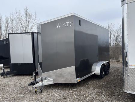 New 2026 ATC STO 7 X 14 FT ALUMINUM CARGO TRAILER 7 FT 6 IN INT HT W/ REAR SPOILER