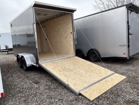 New 2026 ATC STO 7 X 14 FT ALUMINUM CARGO TRAILER 7 FT 6 IN INT HT W/ REAR SPOILER