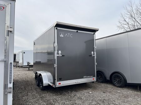 New 2026 ATC STO 7 X 14 FT ALUMINUM CARGO TRAILER 7 FT 6 IN INT HT W/ REAR SPOILER