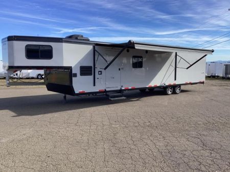 Used 2023 Trails West RPM Freeride 34' Car / Racing / Toy Hauler Trailer-40 gal. Fuel Cell with Pump