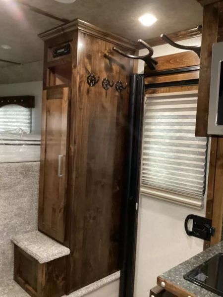 New 2026 Trails West SIERRA 12X12 LQ - Slide-out 4 Horse Trailer - SOLAR!! -power awning-escape door- Side Tack- 10cu.ft. Fridge