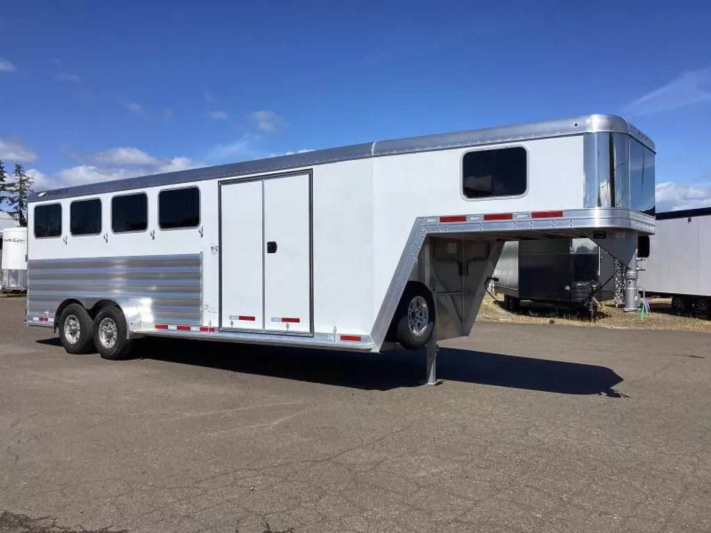 New 2025 Featherlite 9600 Premier Tack- 7'0W x 7'0T- Easy care flooring- 50'' short wall dressing room!