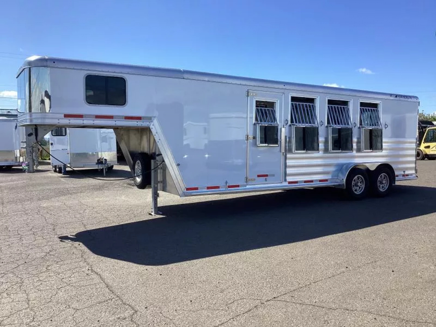 New 2025 Featherlite 9600 Premier Tack- 7'0W x 7'0T- Easy care flooring- 50'' short wall dressing room!