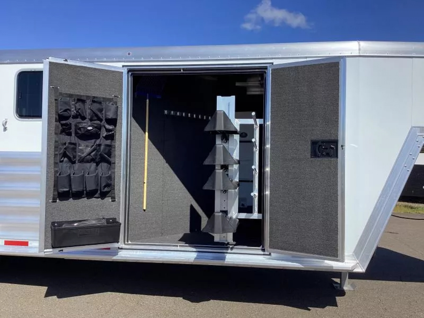 New 2025 Featherlite 9600 Premier Tack- 7'0W x 7'0T- Easy care flooring- 50'' short wall dressing room!