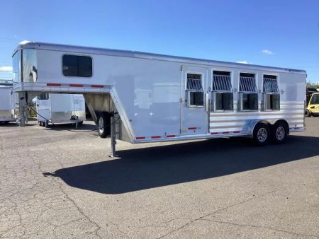 New 2025 Featherlite 9600 Premier Tack- 7'0W x 7'0T- Easy care flooring- 50'' short wall dressing room!
