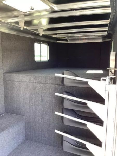 New 2025 Featherlite 9600 Premier Tack- 7'0W x 7'0T- Easy care flooring- 50'' short wall dressing room!