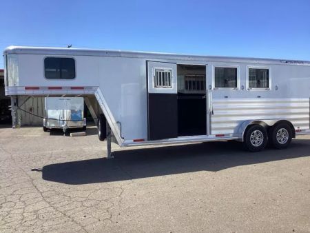 New 2025 Featherlite 9600 3 Horse-Premier Tack-50" Slant Wall Dressing Room-Water Tank