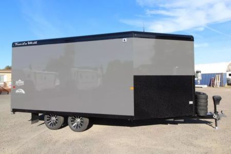 New 2026 Trails West RPM 20' Snowmobile Trailer-Altitude Package-Power Rear Ramp-7.5 gal. LP Tanks-Electric Jack