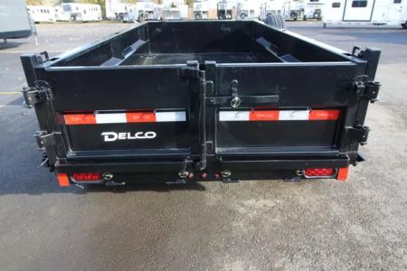 New 2026 Delco Dump Trailer 5x10 7K Spreader Gate 18' Sides
