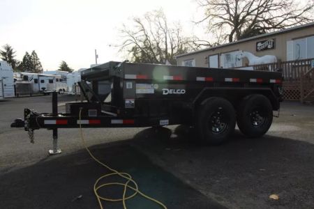 New 2026 Delco Dump Trailer 5x10 7K Spreader Gate 18' Sides