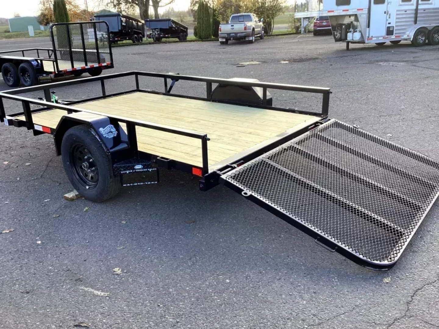 New 2026 Delco U210 Utility Trailer-Straight deck w/ 4' ramp gate- Idler axle