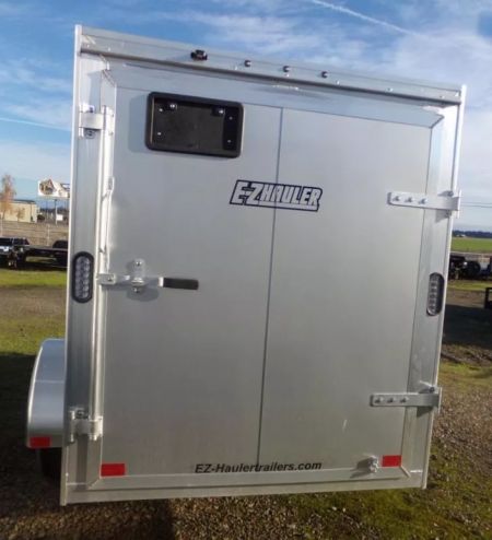 New 2025 ALCOM EZ Hauler 5x10-All Aluminum Enclosed Cargo Trailer-Silver, Single Barn Door for 5' Wides