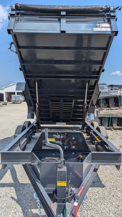 New 2027 Belmont 6'10" x 14 HD DLX Lo Pro Hydraulic Equipment Dump w/ 3 Way Gate