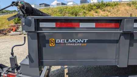 New 2027 Belmont 6'10" x 14 HD DLX Lo Pro Hydraulic Equipment Dump w/ 3 Way Gate