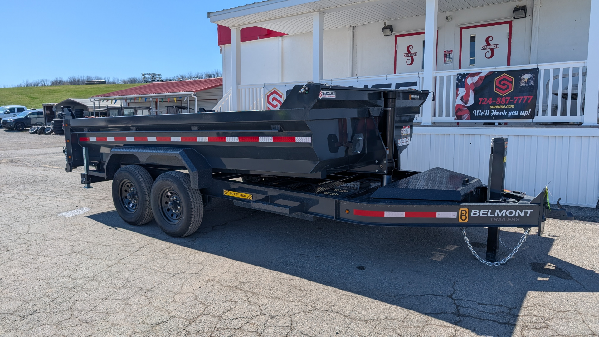New 2026 Belmont 6'10" x 16 HD DLX Lo Pro Hydraulic Equipment Dump w/ 3 Way Gate