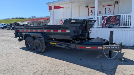 New 2026 Belmont 6'10" x 16 HD DLX Lo Pro Hydraulic Equipment Dump w/ 3 Way Gate