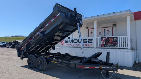 New 2026 Belmont 6'10  x 16 HD DLX Lo Pro Hydraulic Equipment Dump w/ 3 Way Gate