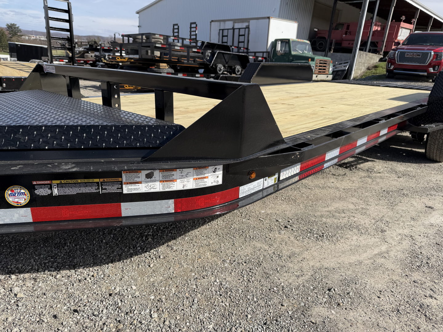 New 2026 Belmont 16' (13+3) HD Lo Pro Equipment Trailer w/ Full Width Wedge Ramps