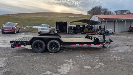 New 2026 Belmont 16' (13+3) HD Lo Pro Equipment Trailer w/ Full Width Wedge Ramps