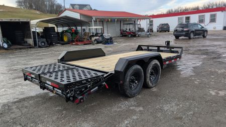 New 2026 Belmont 16' (13+3) HD Lo Pro Equipment Trailer w/ Full Width Wedge Ramps
