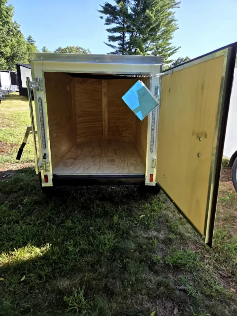 New 2026 Anvil 4x6 Barn door enclosed cargo trailer white Cargo / Enclosed Trailer