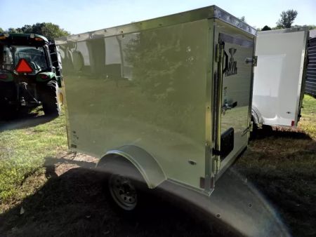 New 2026 Anvil 4x6 Barn door enclosed cargo trailer white Cargo / Enclosed Trailer