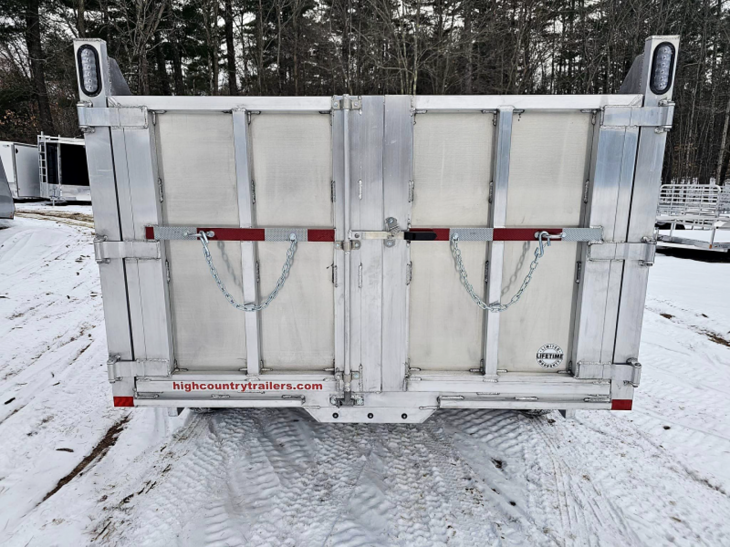 New 2024 7x14 14k gvwr aluminum dump trailer high sides - High Country Trailers