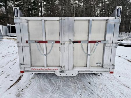 New 2024 7x14 14k gvwr aluminum dump trailer high sides - High Country Trailers