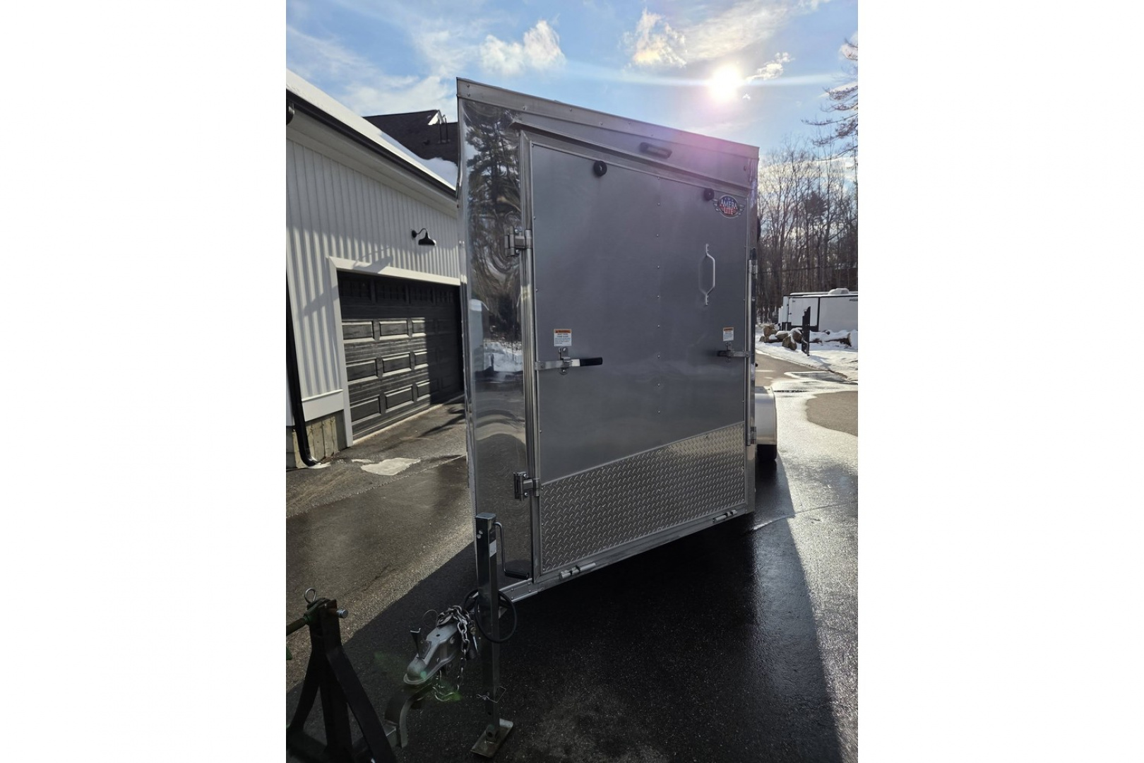 New 2023 Rance Aluminum Trailers 7x20 aluminum snowmobile trailer 3 or 4 place left over wit extra height and upgrades Snowmobile Trailer