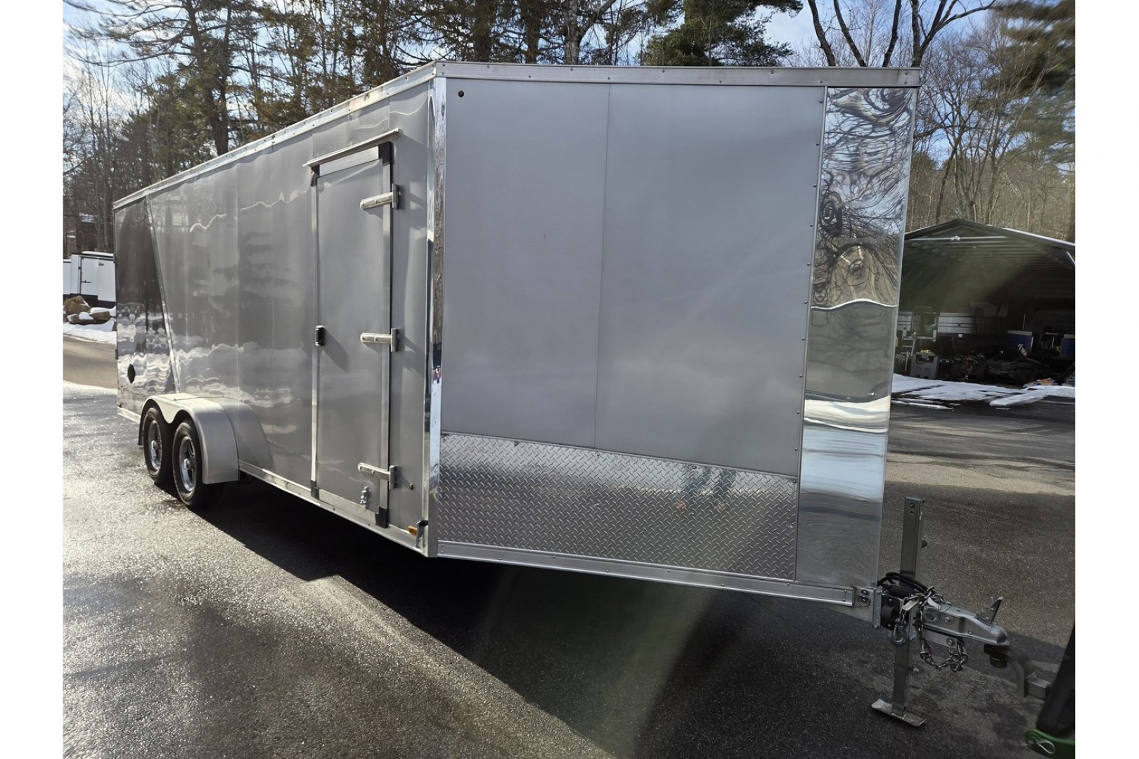 New 2023 Rance Aluminum Trailers 7x20 aluminum snowmobile trailer 3 or 4 place left over wit extra height and upgrades Snowmobile Trailer