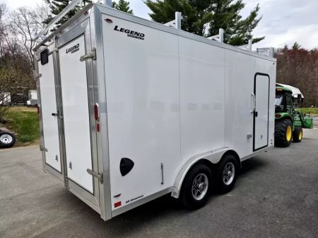 New 2025 8x16 Premium Contractor trailer with barn doors - Legend Trailers
